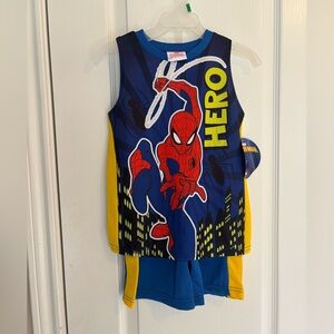 NWT Marvel Spider-Man Blue and Red Kids Shirt size 5